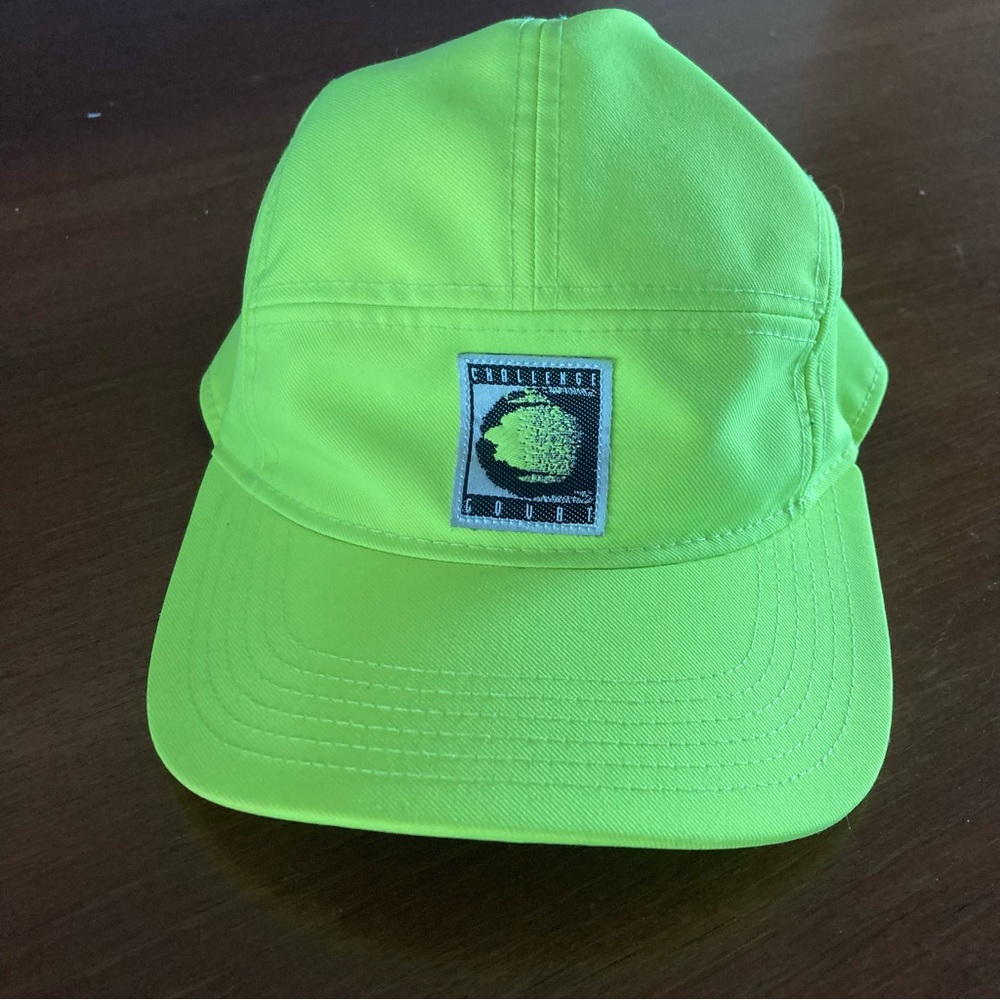Rare Nike Challenge Court Fluorescent Green Cap with Logo Patch, unworn